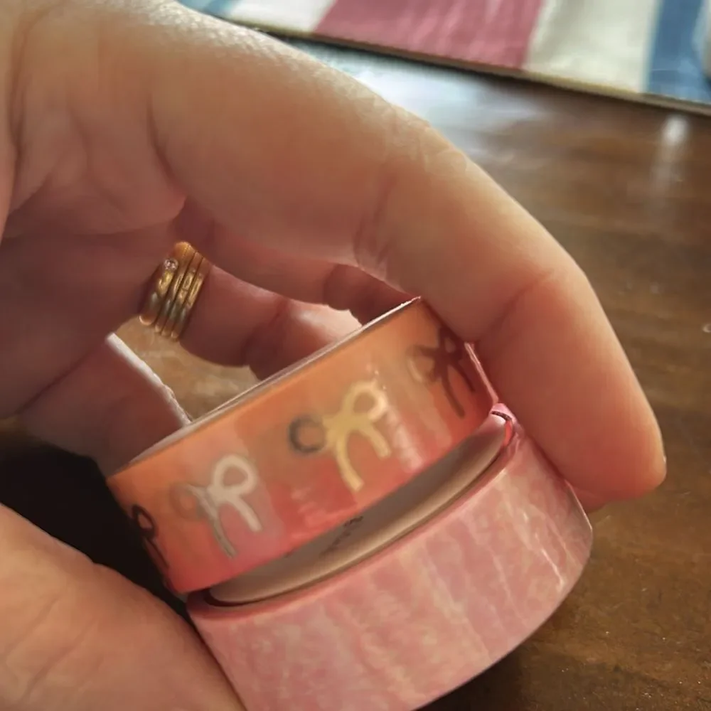 Simply Gilded Pink Bow Washi tape holder plus 4 new washi tapes